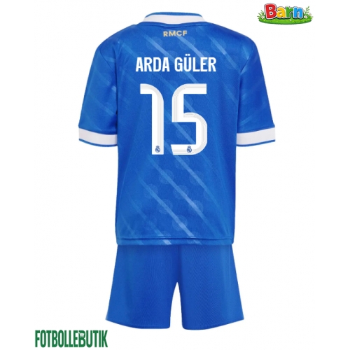 Real Madrid Arda Guler #15 Tredjeställ Barn 2025-26 Kortärmad (+ Korta byxor)